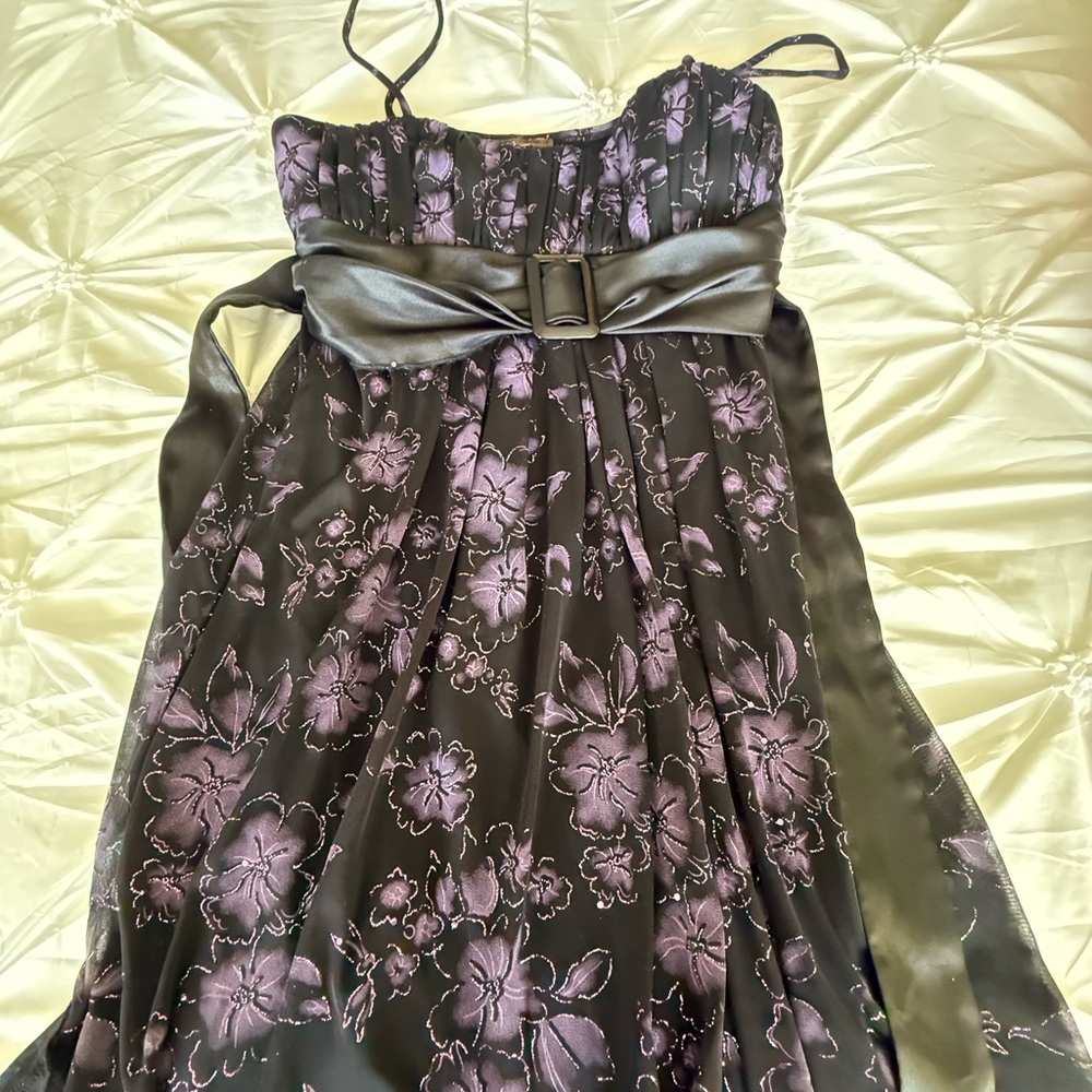 City Triangles Black and Purple Dress